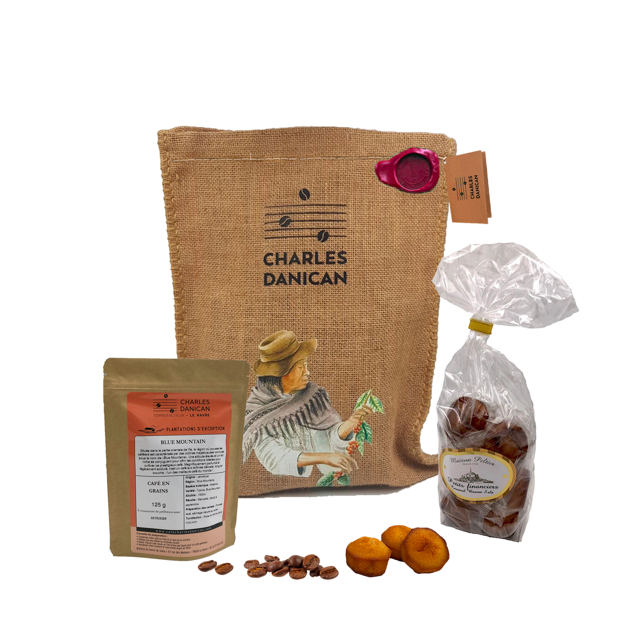 Coffret cadeau Blue Mountain & financiers