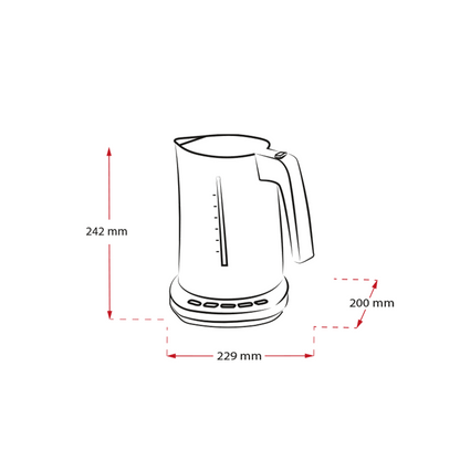 Bouilloire Aqua Deluxe 1,7L Melitta