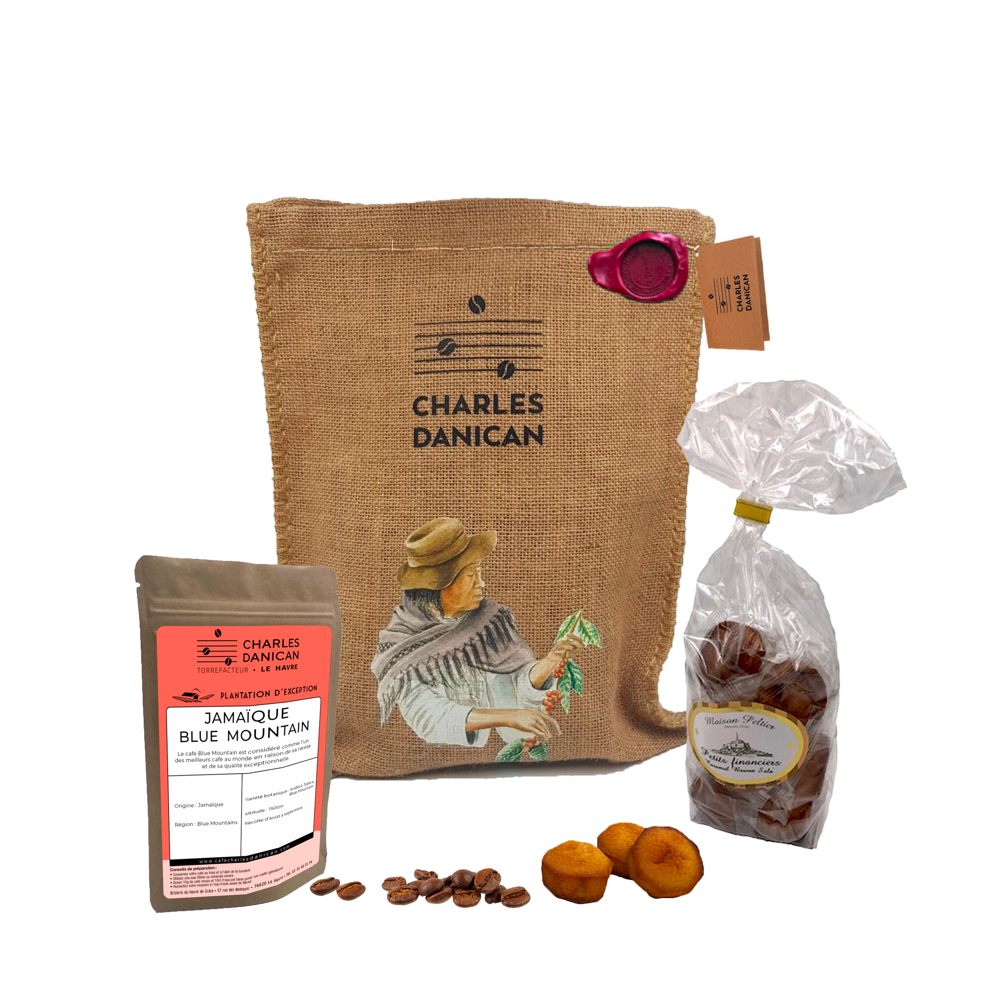 Coffret cadeau Blue Mountain & financiers