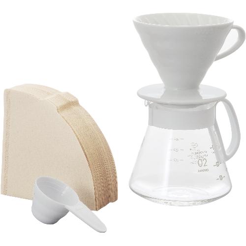 Cafetière HARIO kit V60 Blanc 1-4 tasses
