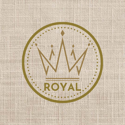 logo café Assemblage Royal couronne sur toile de jute